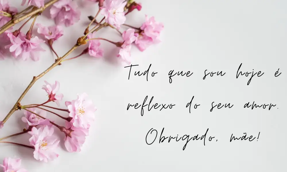 Mensagens para Mãe: Tudo que sou hoje é reflexo do seu amor. Obrigado, mãe!